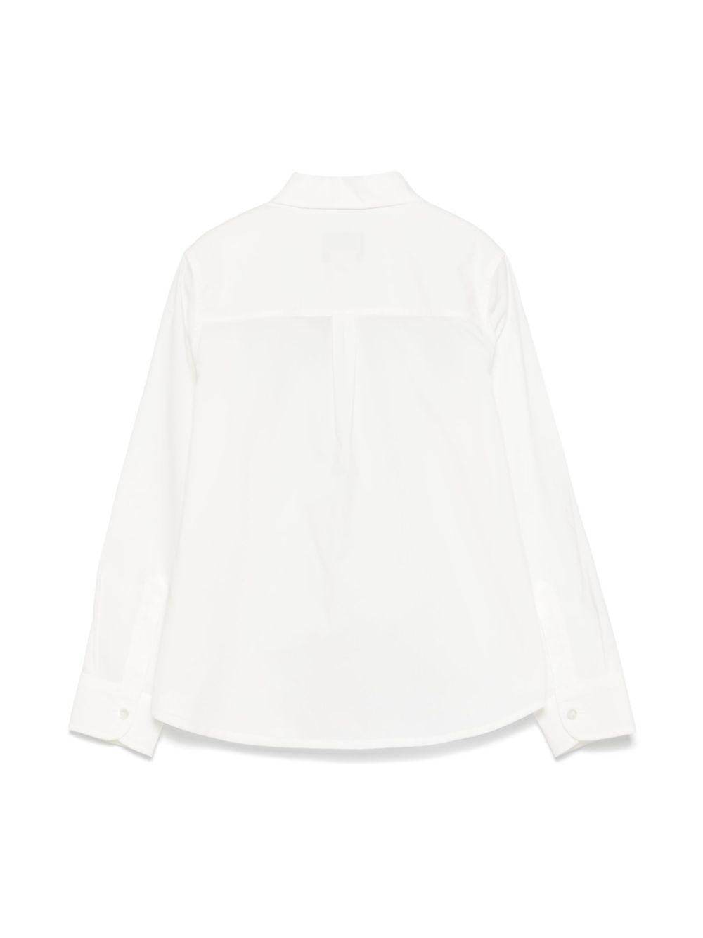 Camicia junior in popeline per bambino Fendi Kids bianco con colletto classico JMC186 AEXZ F0TU9 FENDI KIDS