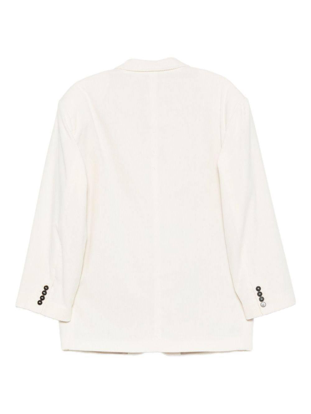 Blazer per donna Alysi bianco con texture a coste 165801 A5049 BURRO ALYSI