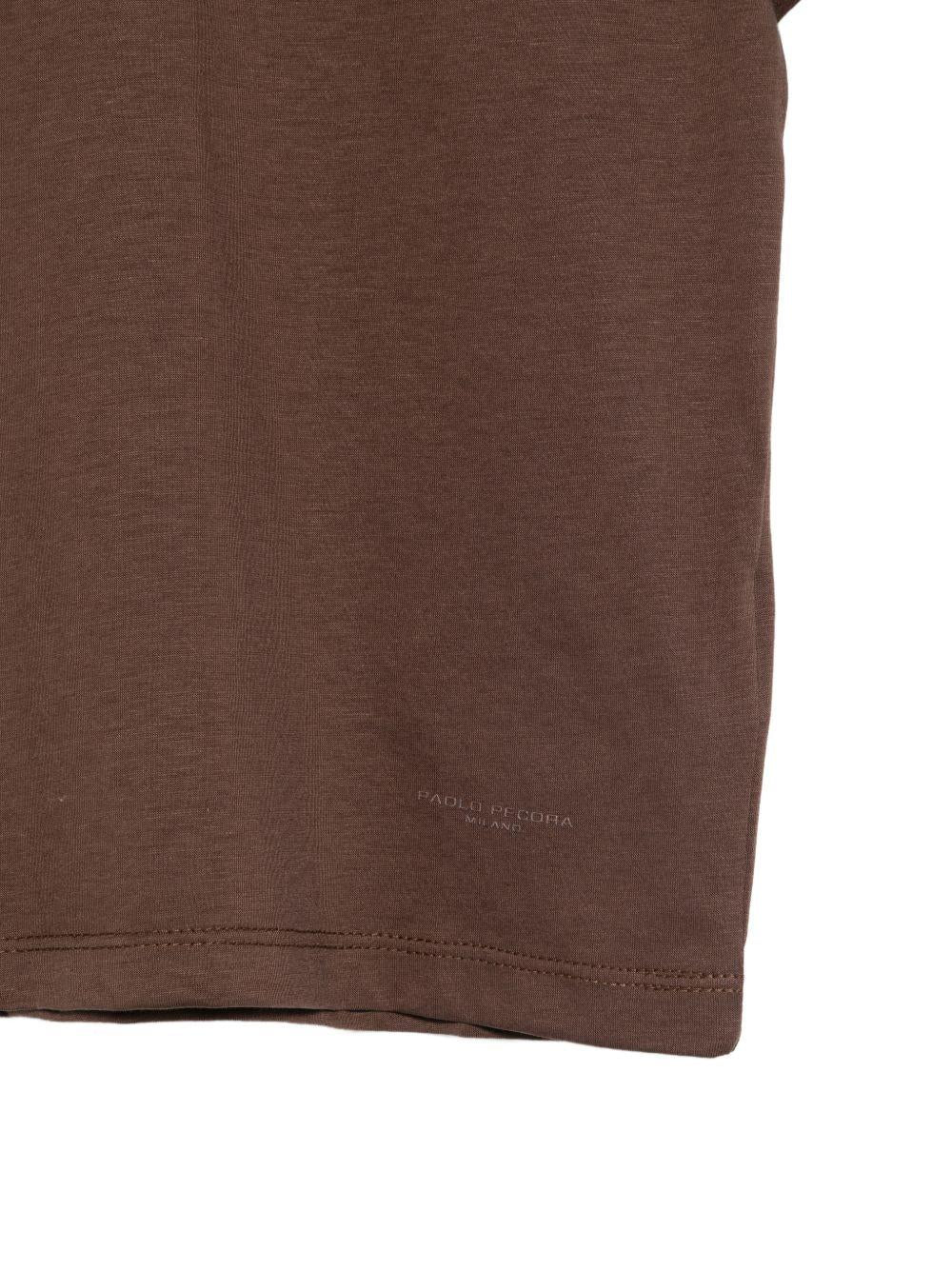 T-shirt per bambino Paolo Pecora Kids marrone con taschino PP4213 EBANO PAOLO PECORA KIDS