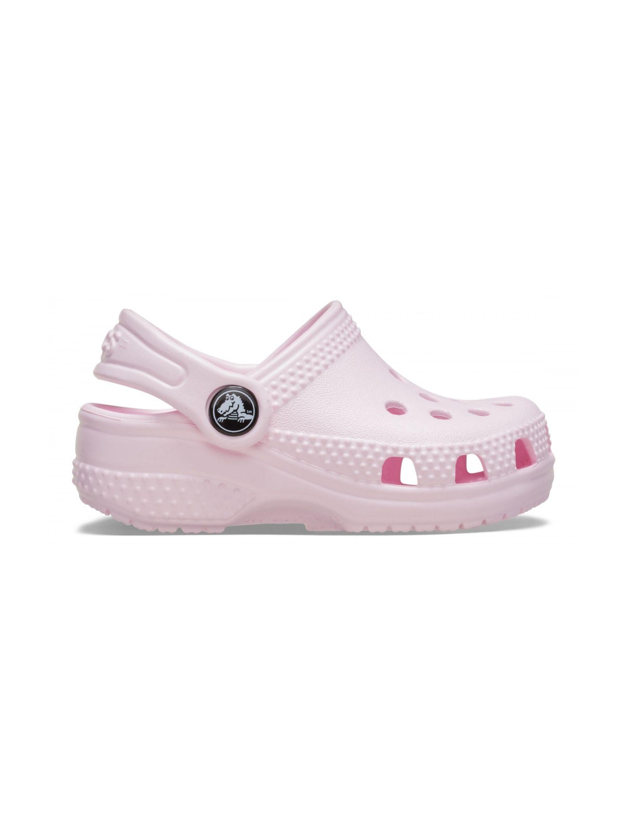 Crocs Littles Sabot B per neonata Crocs rosa con cinturino posteriore 11441 PIMK CROCS KIDS