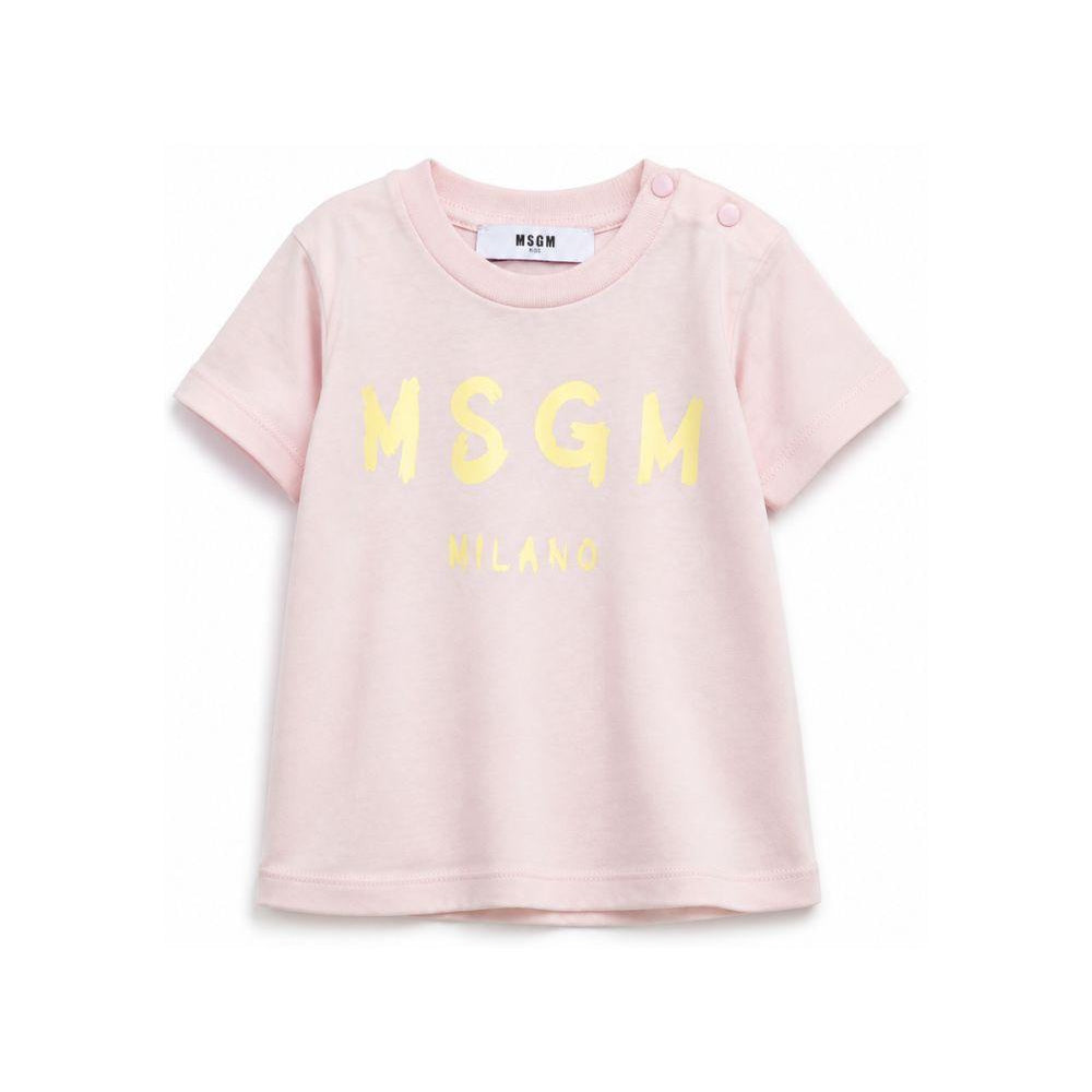 T-shirt per neonata MSGM Kids rosa con stampa grafica logo S6MSUNTH266 MS076 MSGM KIDS