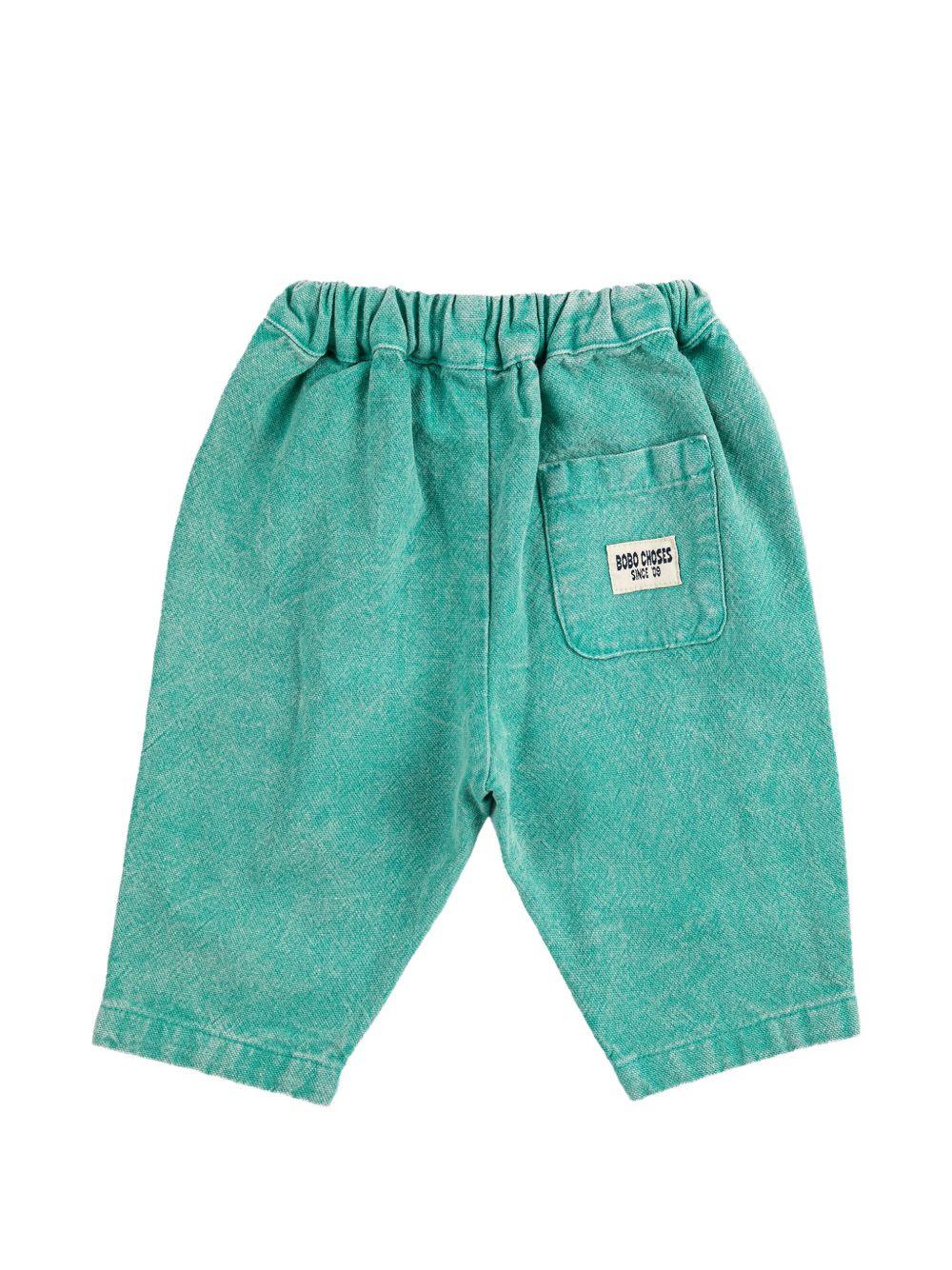 Shorts per neonato Bobo Choses verdi con vita elasticizzata B126AB075 311 BOBO CHOSES KIDS