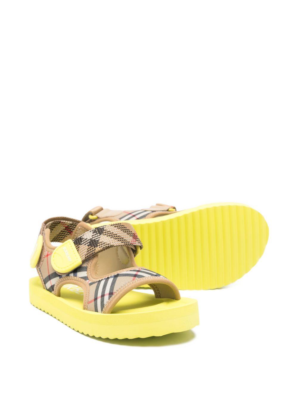 Sandali per bambino Burberry Kids beige con motivo Vintage Check 8118436 B9171 BURBERRY KIDS