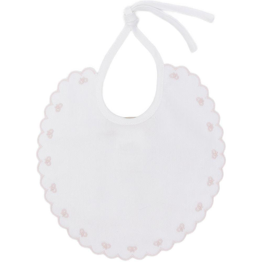 Bavaglino per neonata La Stupenderia bianco con bordo smerlato 2TBBV50 P01PIN LA STUPENDERIA