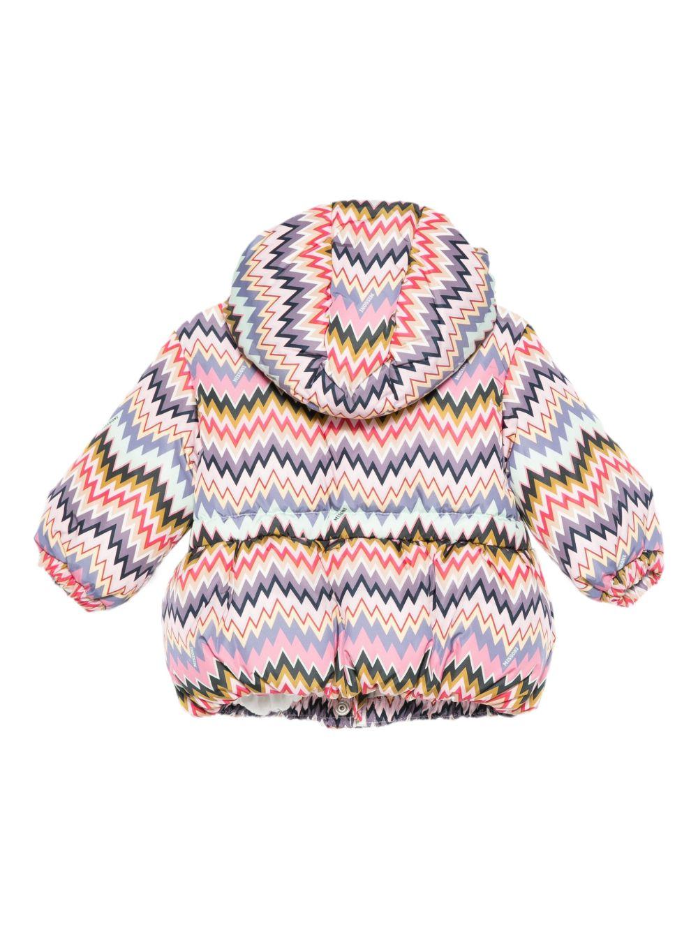 Giubbino per neonata Missoni Kids multicolore con motivo a chevron MX2007 N0366 528MC MISSONI KIDS