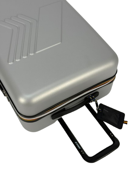 Trolley Eudoxieur per bambini K-Way Kids grigio con monogramma K-Way in rilievo tono su tono K81439W 08Y K-WAY KIDS