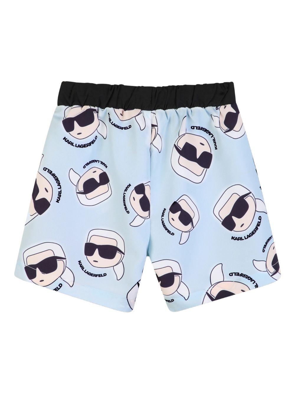 Set due pezzi per neonato Karl Lagerfiel Kids bianco con stampa logo sul davanti Z31067 10P KARL LAGERFELD KIDS