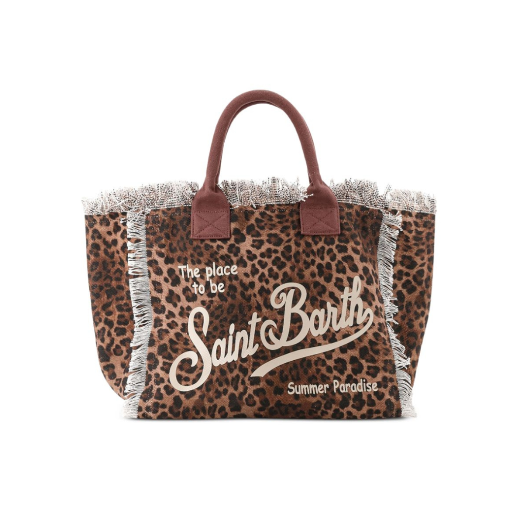 Borsa Vanity MC2 Saint Barth marrone con stampa animalier VANI001 00190L MC2 ST. BARTH KIDS