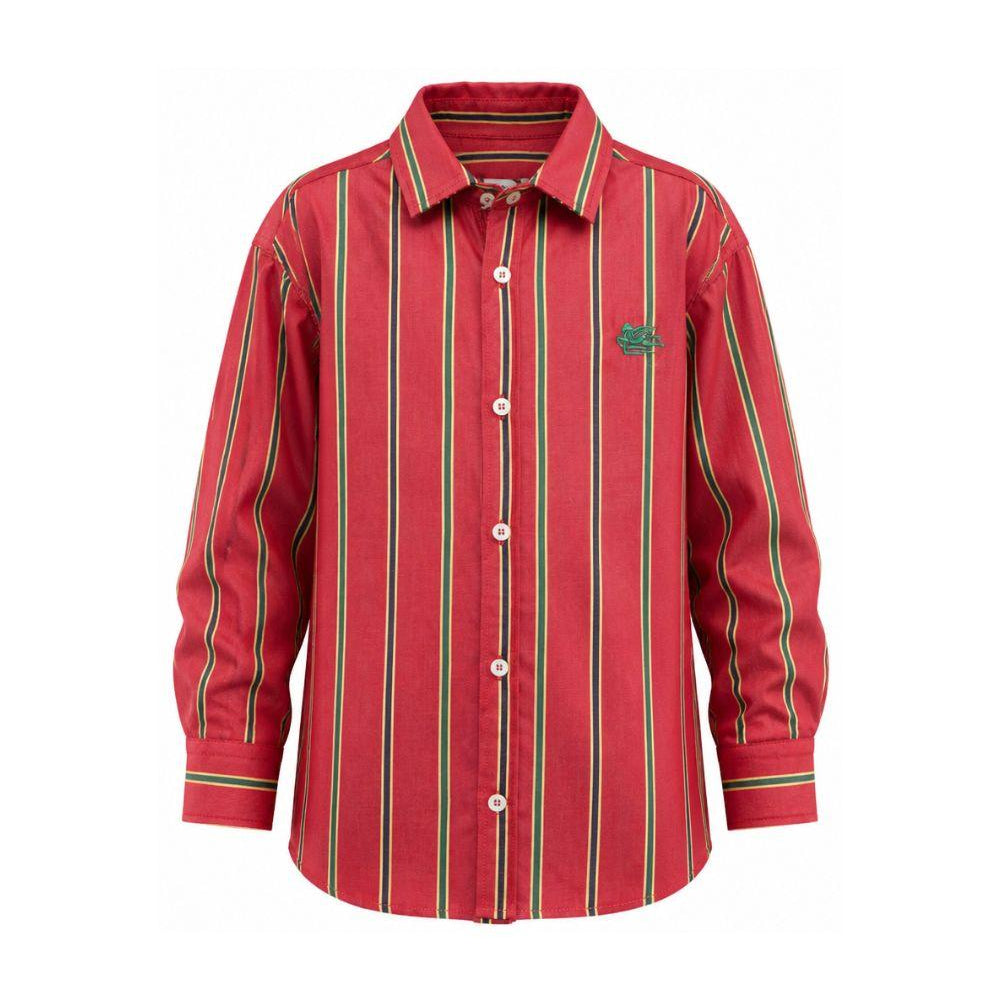 Camicia Pegaso per bambino Etro Kids rosso con motivo a righe GZ5H10 P0622 52CVE ETRO KIDS