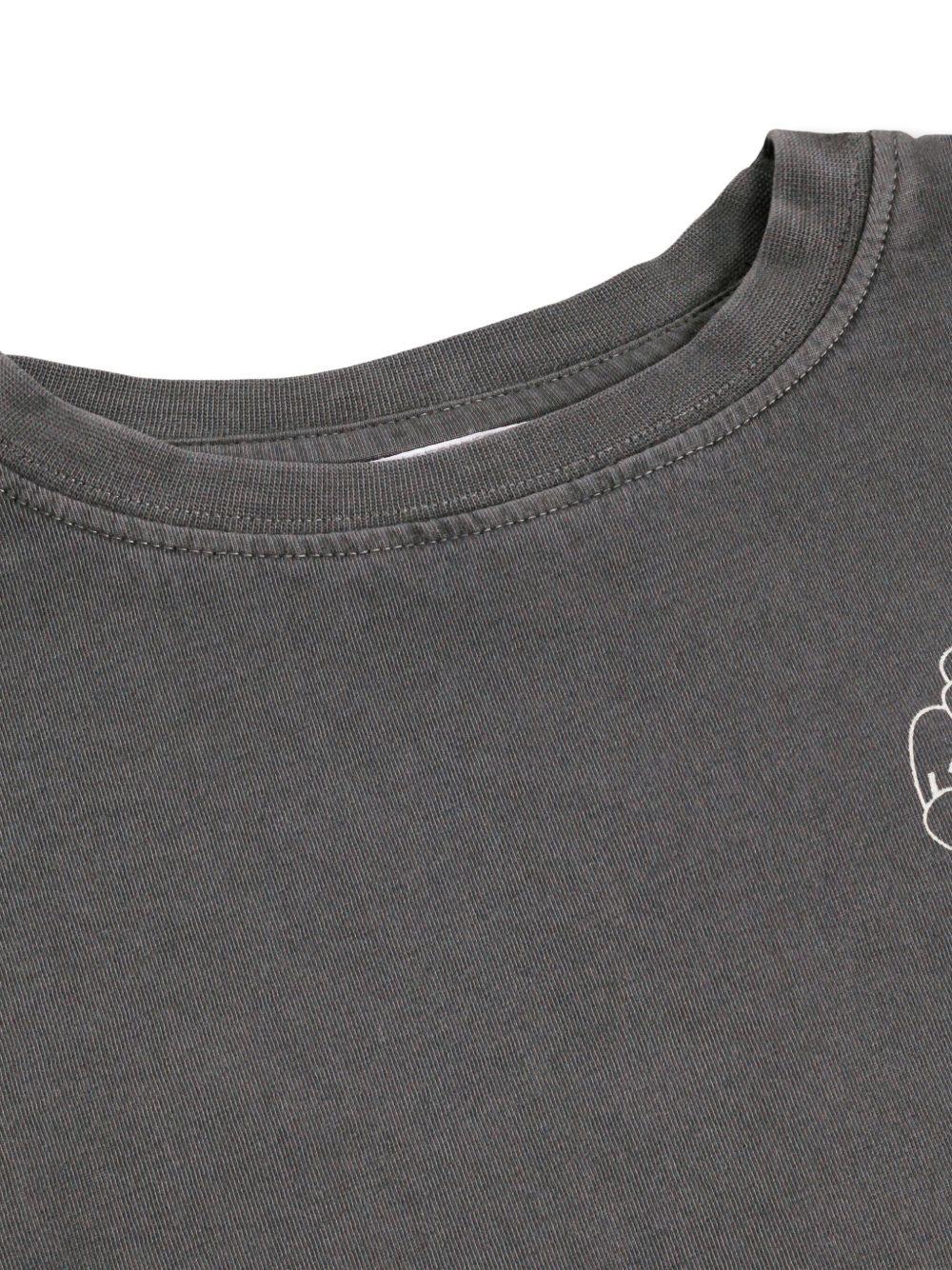 T-shirt Runi per bambina Molo grigia con stampa grafica cuore 2S26A230 5619 MOLO