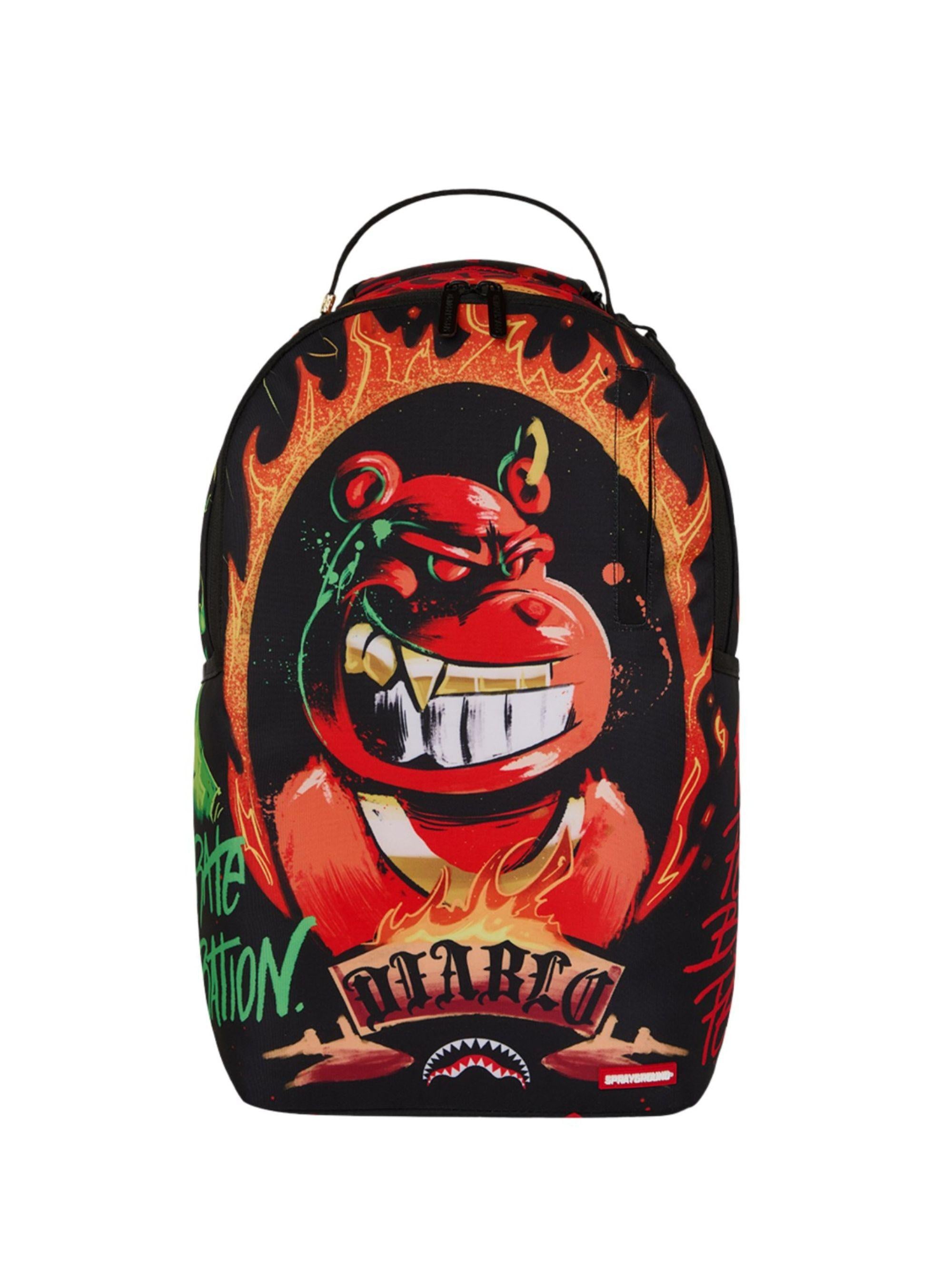 Zaino "Diablo Burning Billion" per bambini Sprayground Kid multicolore con tasca principale con zip 910B8618 NSZ SPRAYGROUND