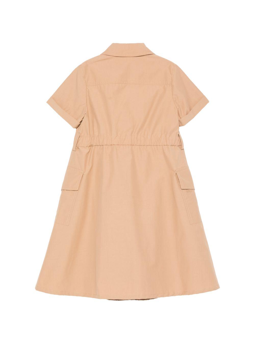 Abito per bambina Balmain Kids beige con colletto a punta BY1D61 B0094 116 BALMAIN KIDS