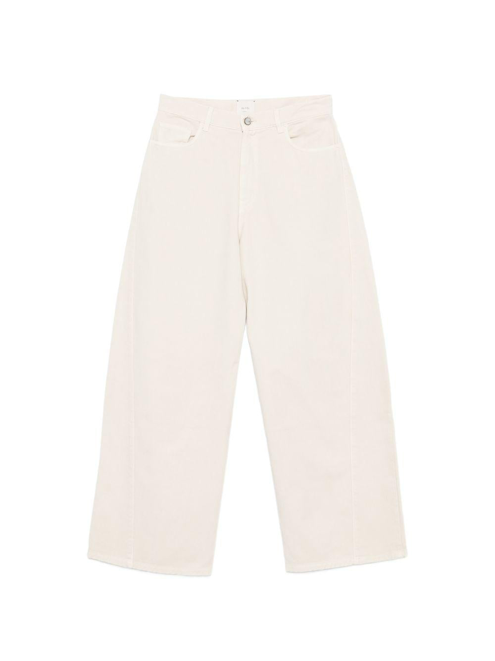Jeans per donna Alysi bianco con design a gampa ampia 216118 P 6035 GESSO ALYSI