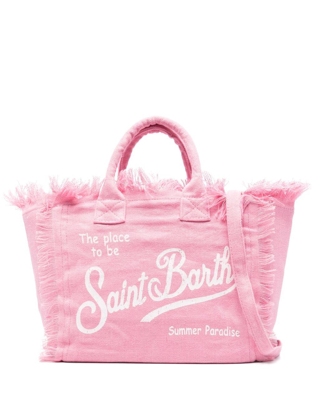 Borsa tote Colette MC2 Saint Barth rosa con stampa logo COL0018 00142L MC2 ST. BARTH