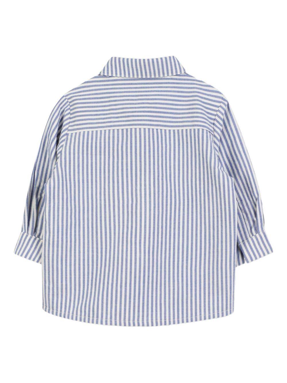 Camicia per neonato Kenzo Kids blu a righe con bottoni K61280 780 KENZO KIDS