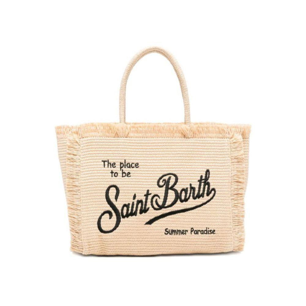 Borsa Vanity MC2 Saint Barth beige con trama intrecciata VANI021 00421L MC2 ST. BARTH KIDS
