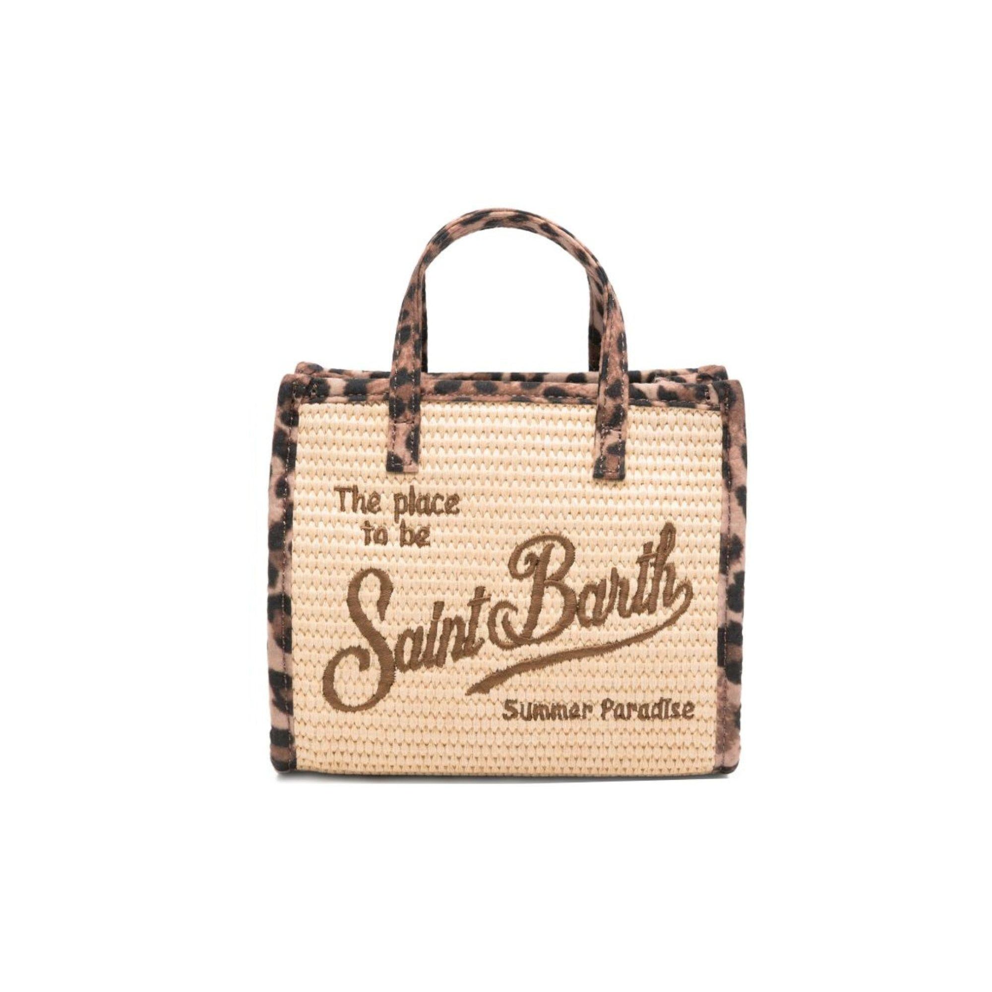 Borsa Vivian mini MC2 Saint Barth beige con dettagli animalier VIVM001 02781L MC2 ST. BARTH KIDS