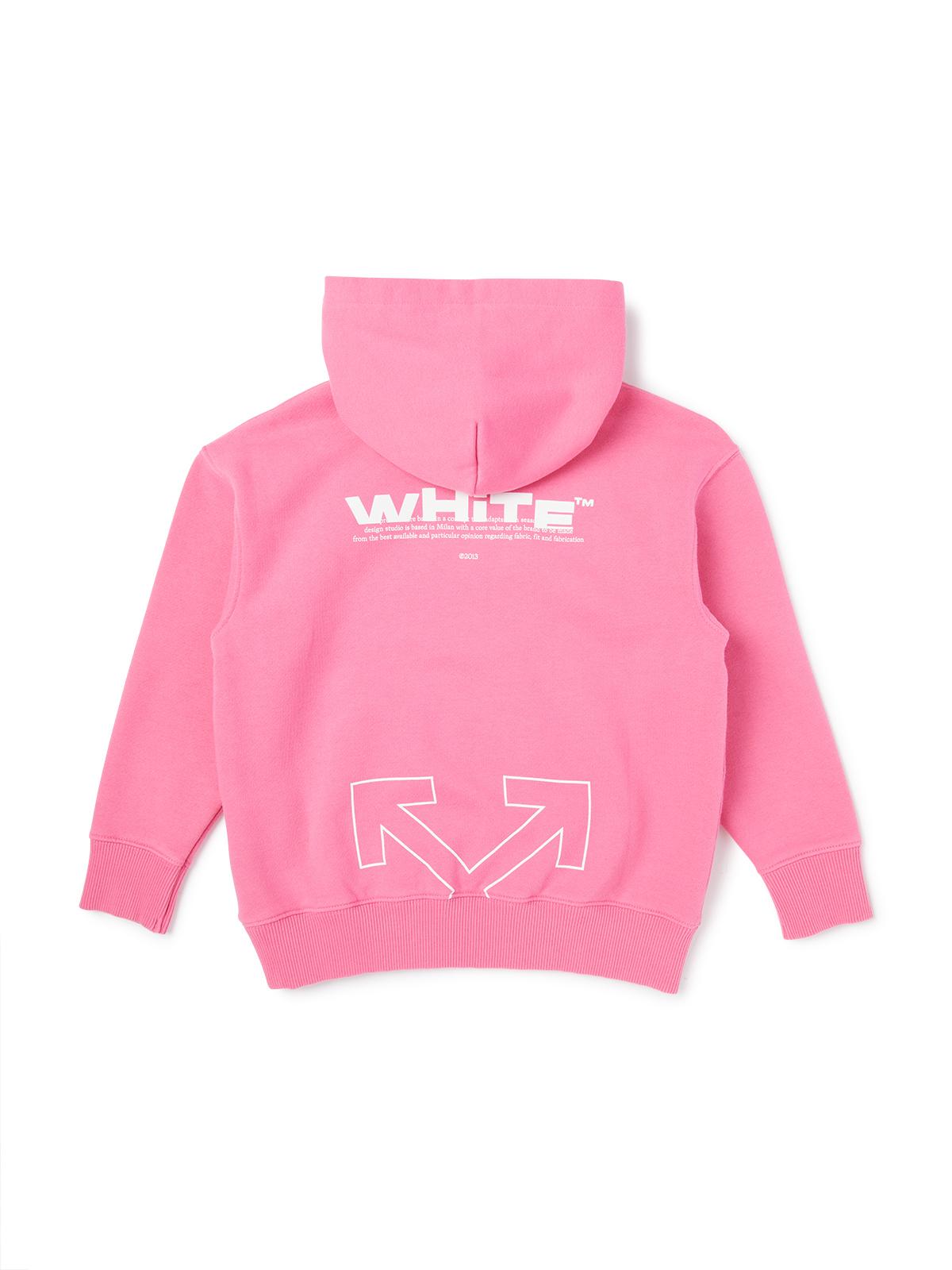 Felpa per bambina Off-White Kids rosa con logo sul davanti OGBB002F25FLE001 3201 OFF WHITE KIDS