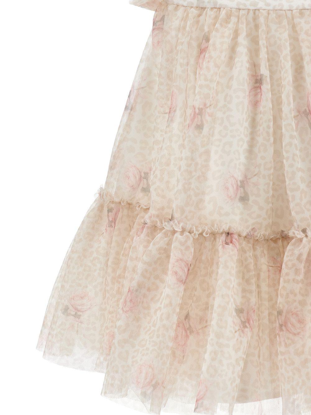 Abito per neonata Monnalisa Kids beige con stampa animalier 31H910 8652 0080 MONNALISA KIDS