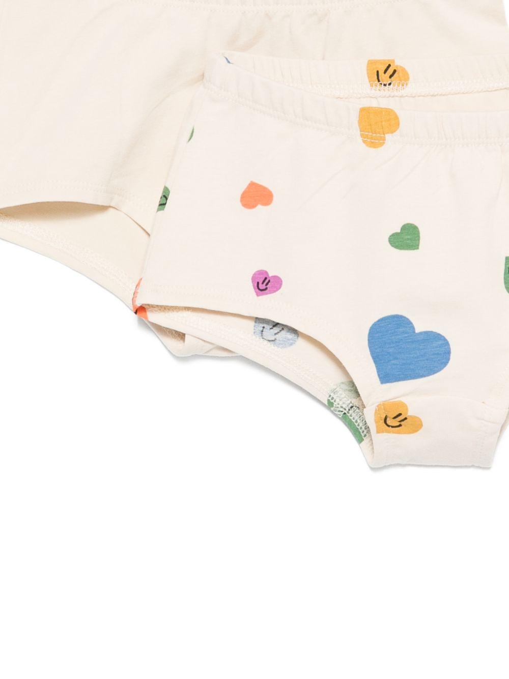 Set di due slip Jemma per bambina beige con diverse fantasie 2S26Q601 9499 MOLO KIDS