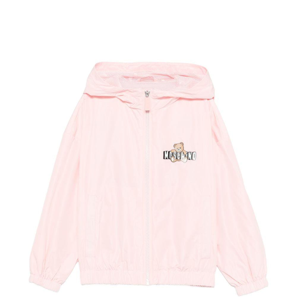 Giubbino per bambina Moschino Kids rosa con cappuccio HUS05KL3A39 50209 MOSCHINO KIDS