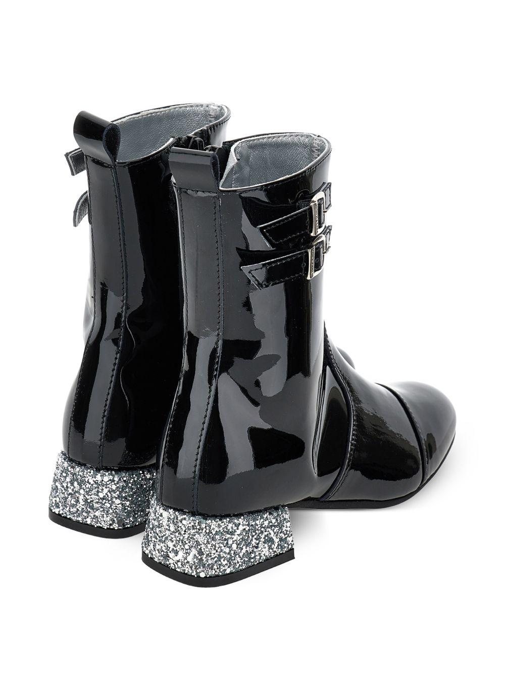 Stivali per bambina Monnalisa Kids neri con fibbie decorative 87H001 8770 0050 MONNALISA KIDS