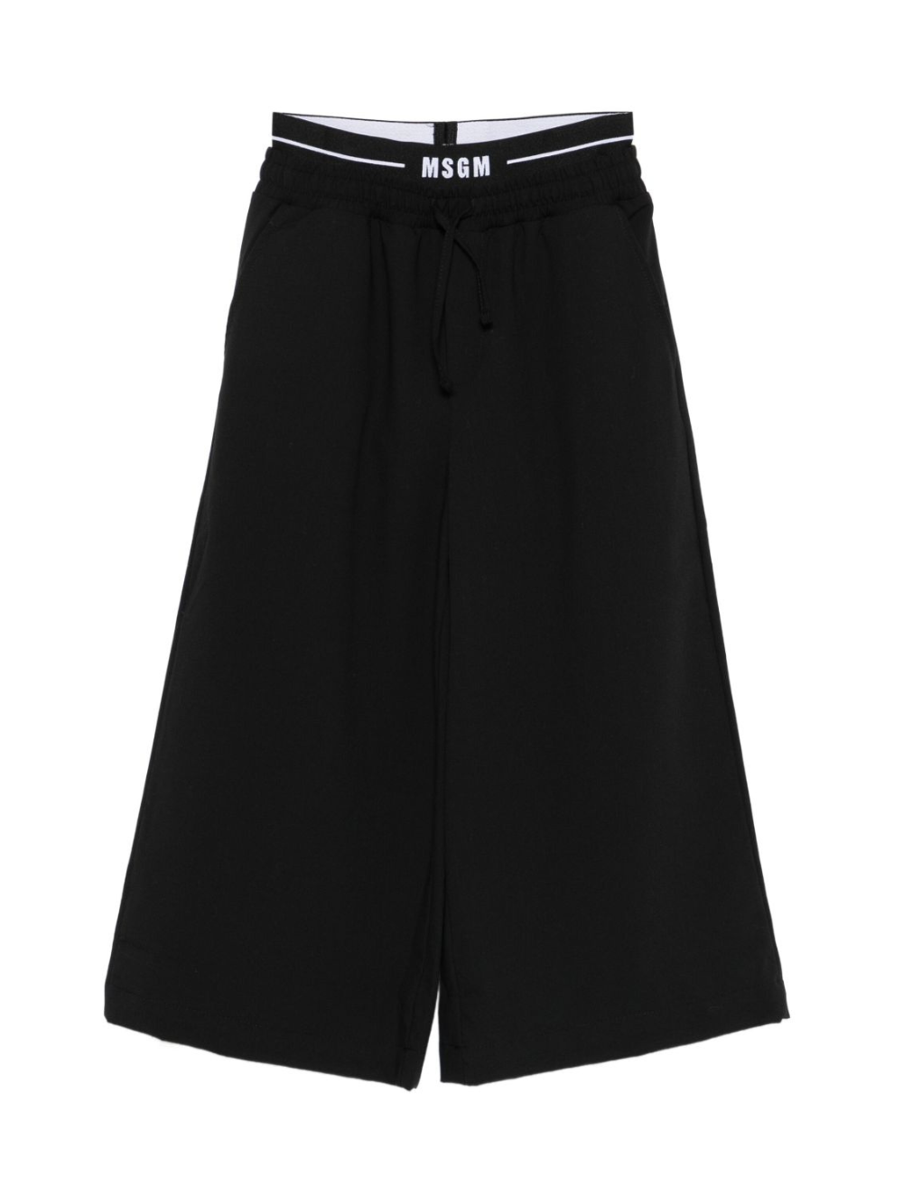 Pantaloni per bambina MSGM Kids neri con dettaglio logo F5MSJUPA275 110 MSGM KIDS
