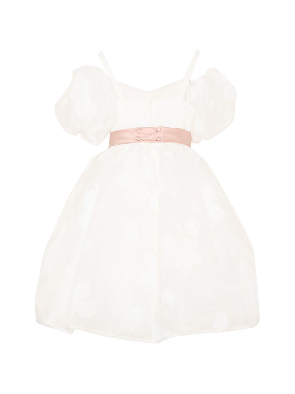 Abito per bambina Colorichiari beige con dettaglio fiori FL108479 4907 1583 COLORICHIARI KIDS