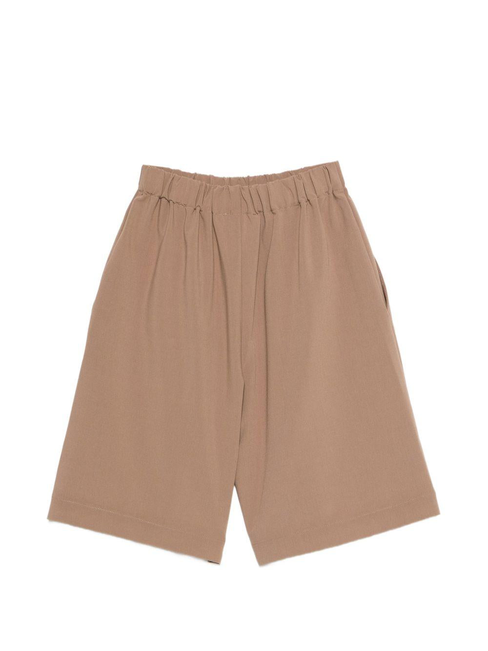 Shorts per bambina Douuod Kids marrone chiaro con elastico in vita DY6P99 I0292 334 DOUUOD KIDS