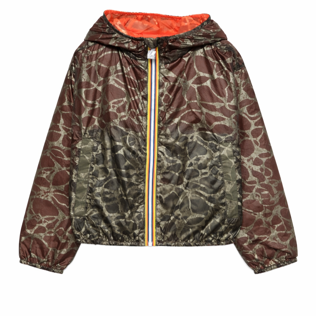 Giubbino per bambina K-Way Kids con effetto marmorizzato con cerniera K5135YW C66 K-WAY KIDS