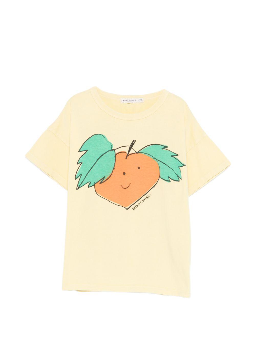 T-shirt per bambino Bobo Choses giallo con stampa grafica sul davanti B126AC008 721 BOBO CHOSES KIDS