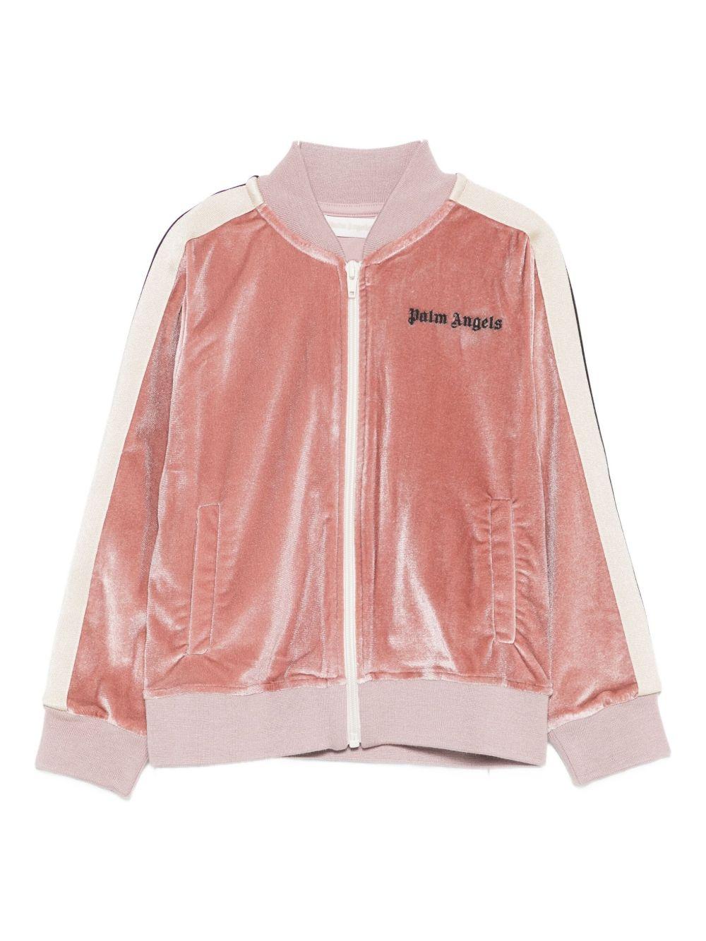 Giacca per bambina Palm Angels Kids rosa con righe PGBD002F25FLE002 3010 PALM ANGELS KIDS