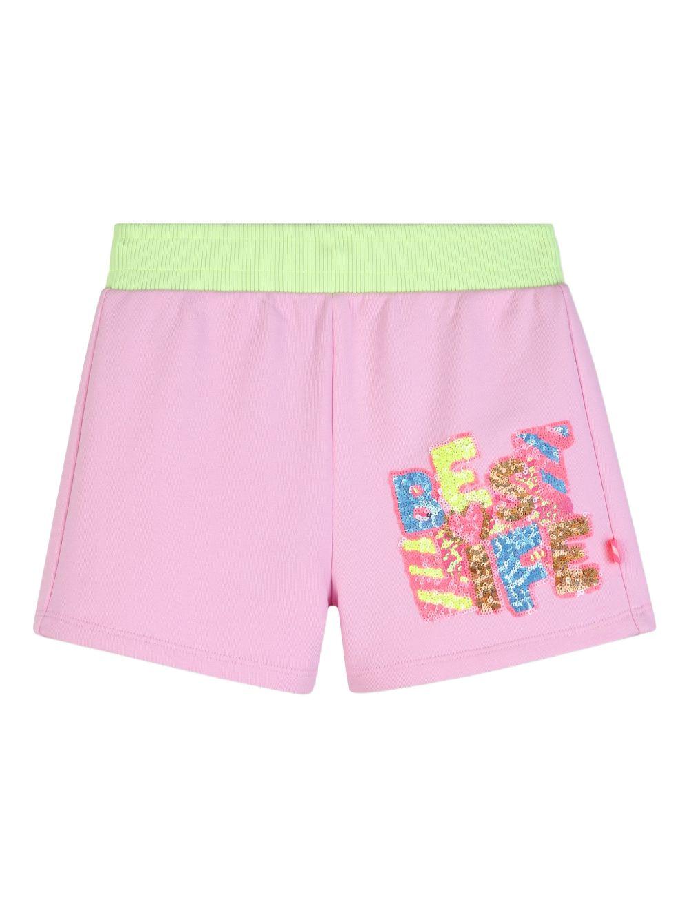 Shorts per bambina Billieblush rosa con paillettes U21881 46N BILLIEBLUSH KIDS