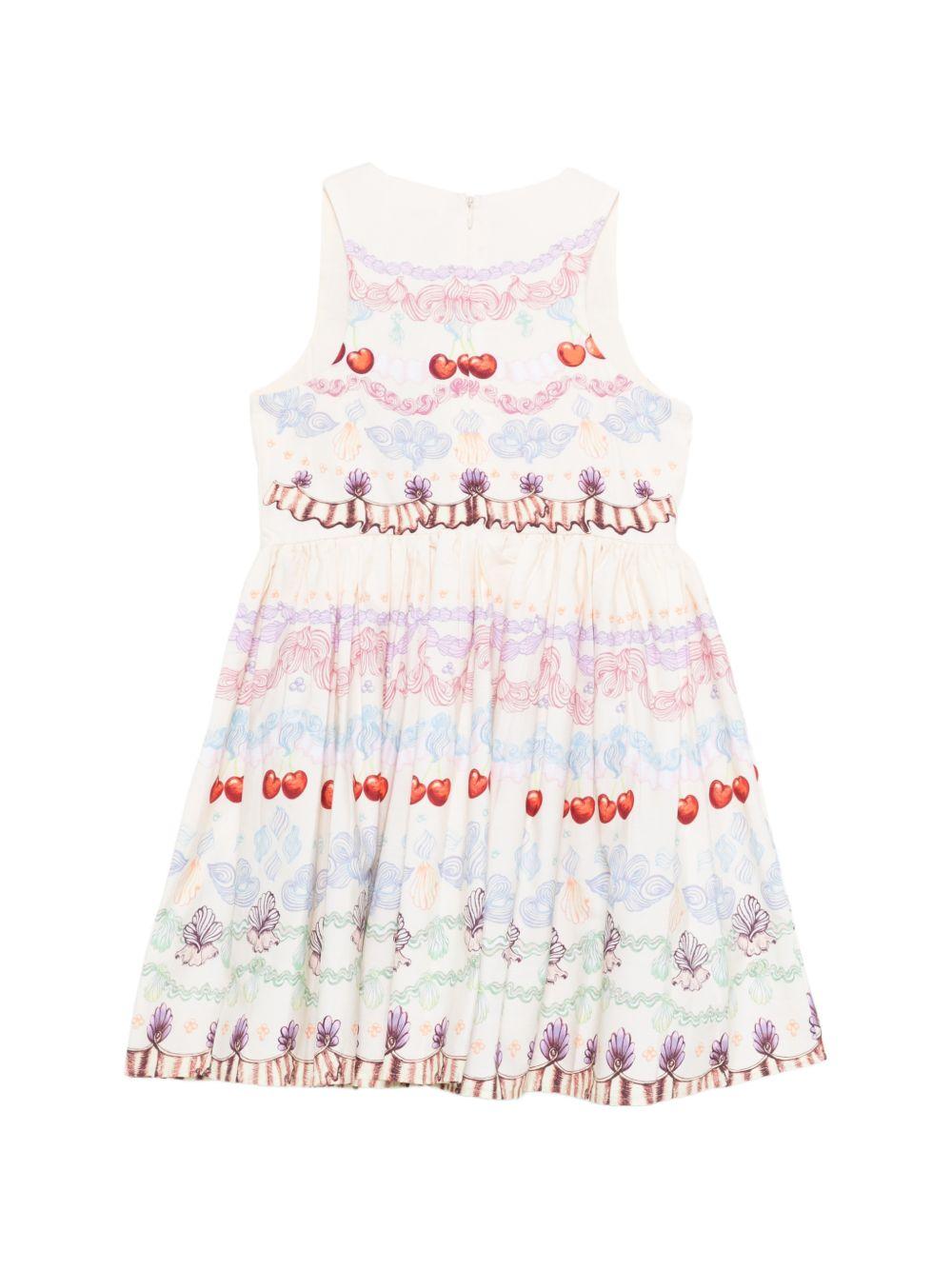 Abito per bambina Molo multicolore con stampa di ciliegie 2S26E150 5701 MOLO KIDS