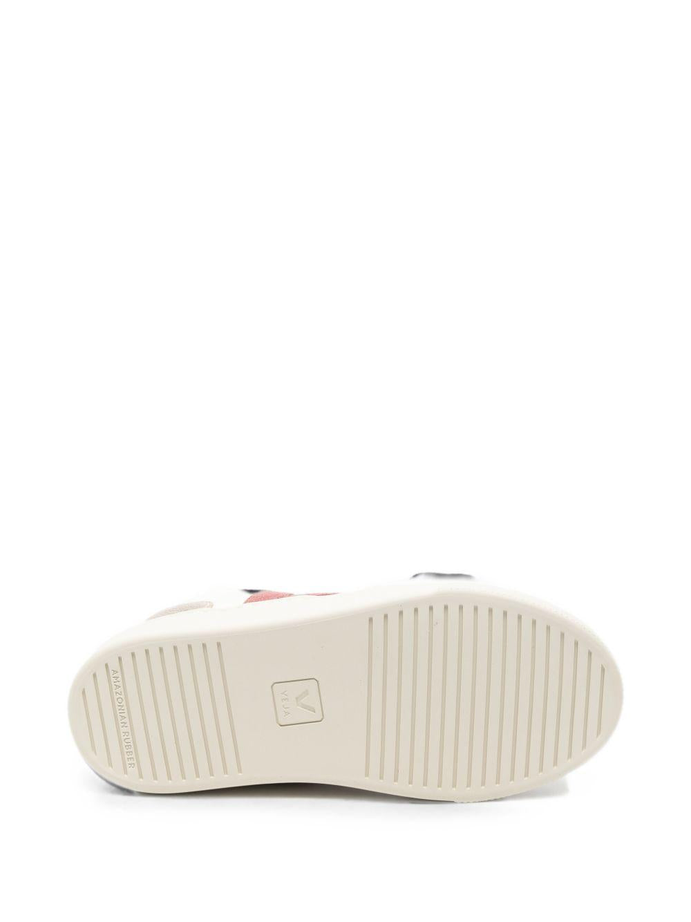 Sneakers per bambina Veja Kids bianche con effetto metallizzato CV0521769 PURE DRIED PETALE PLATINE VEJA KIDS