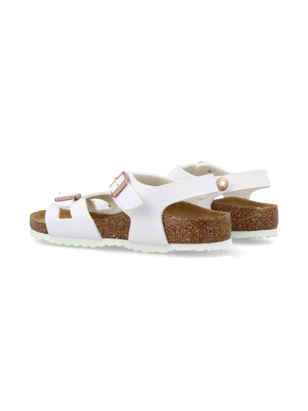Sandali per bambina BirkenstockKids bianco con chiusura con fibbia 1029454 WHITE BIRKENSTOCK