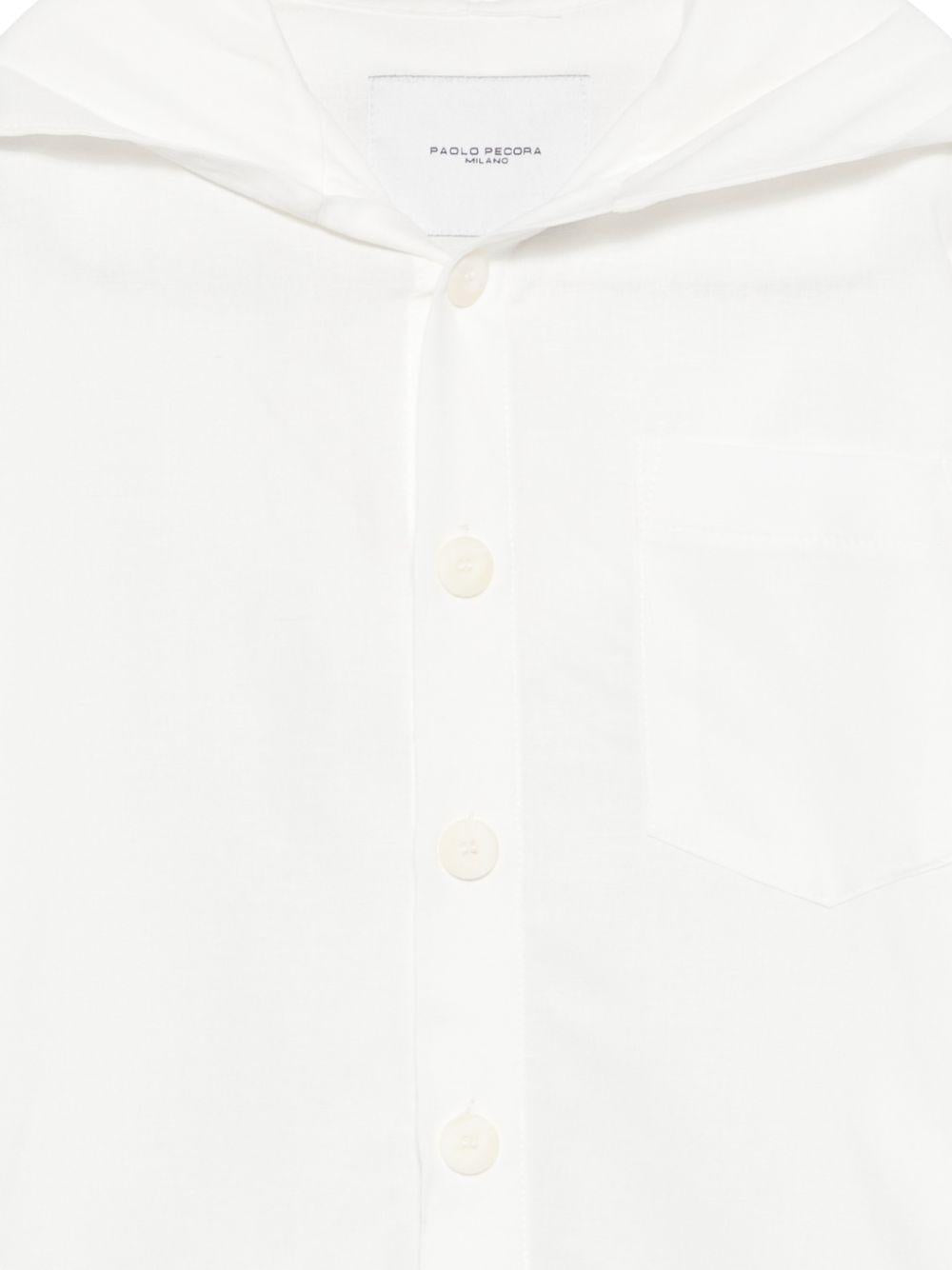 Camicia per bambino Paolo Pecora Kids bianca con cappuccio PP4216 GESSO PAOLO PECORA KIDS