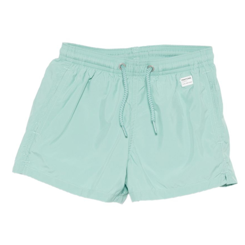Costume per bambino MC2 Saint Barth Kids verde con toppa con logo sul retro JEA0012 01674L MC2 ST. BARTH KIDS