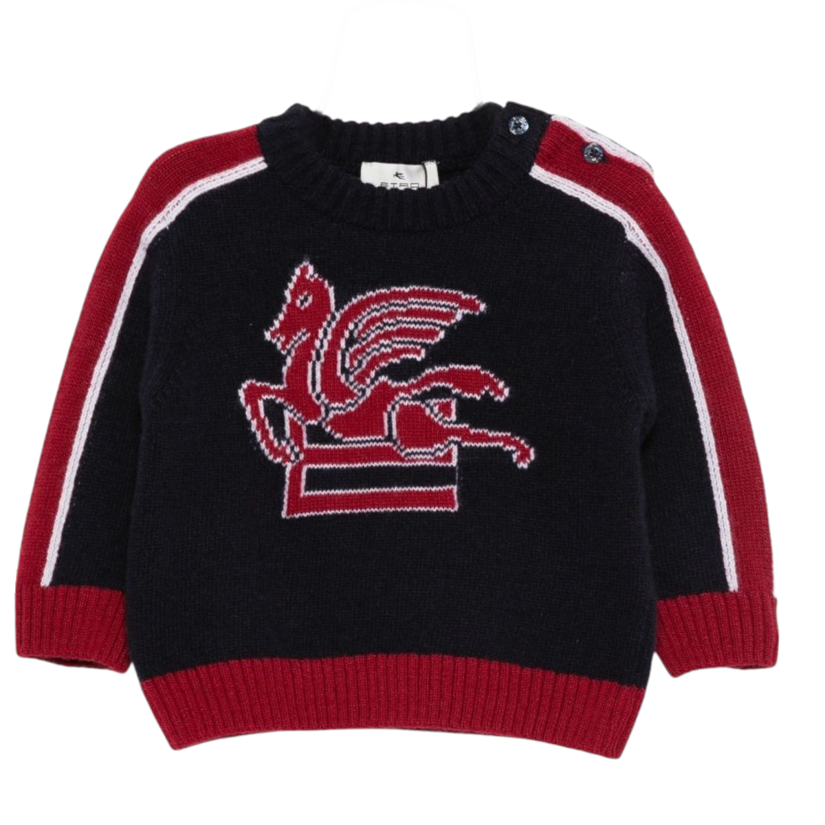 Maglione per neonato ETRO KIDS blu con motivo Pegaso GX9500 Z2498 635 ETRO KIDS