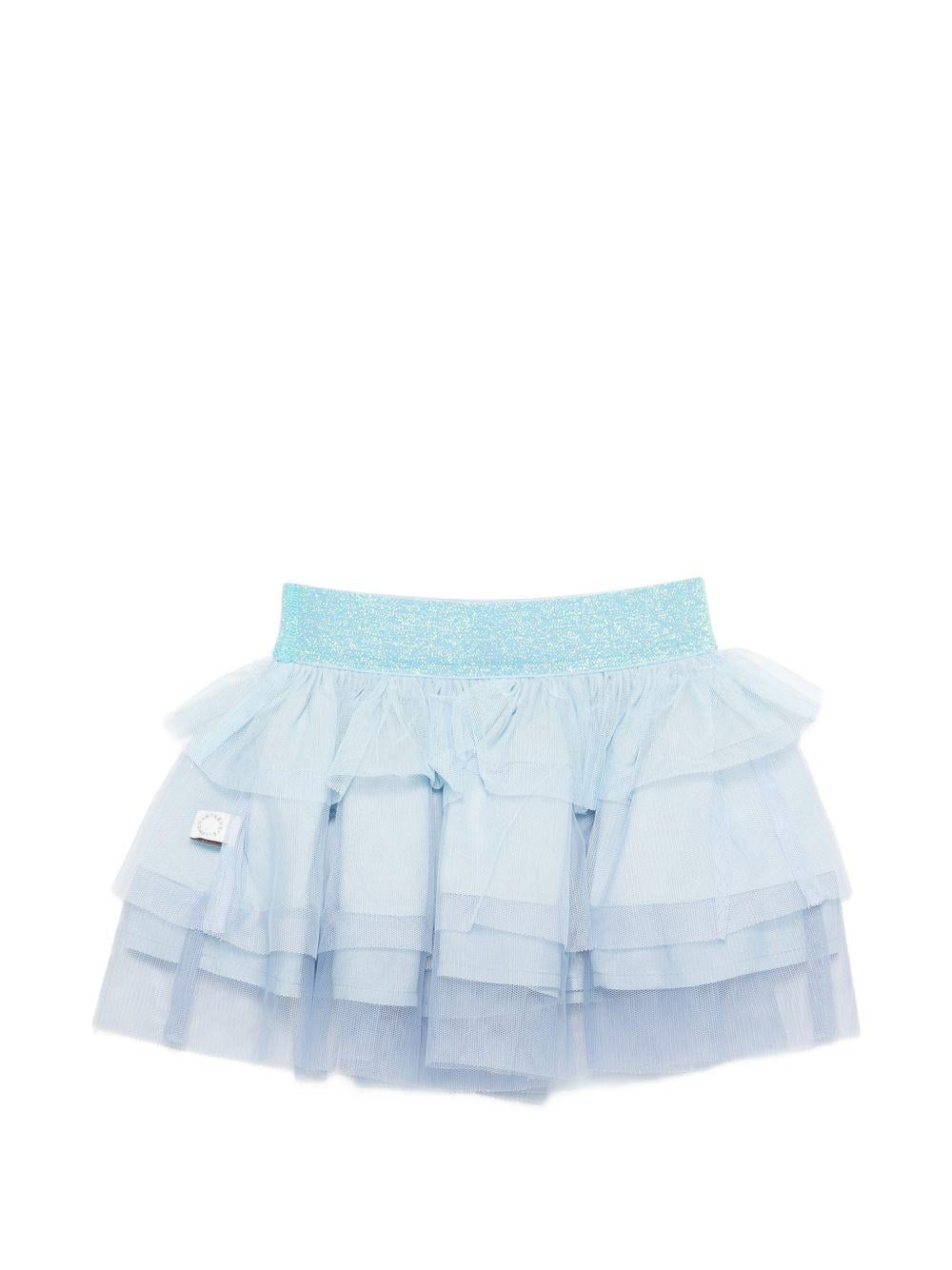 Gonna per neonata Stella McCartney Kids azzurra con design a strati TY7021 Z1119 999 STELLA McCARTNEY KIDS
