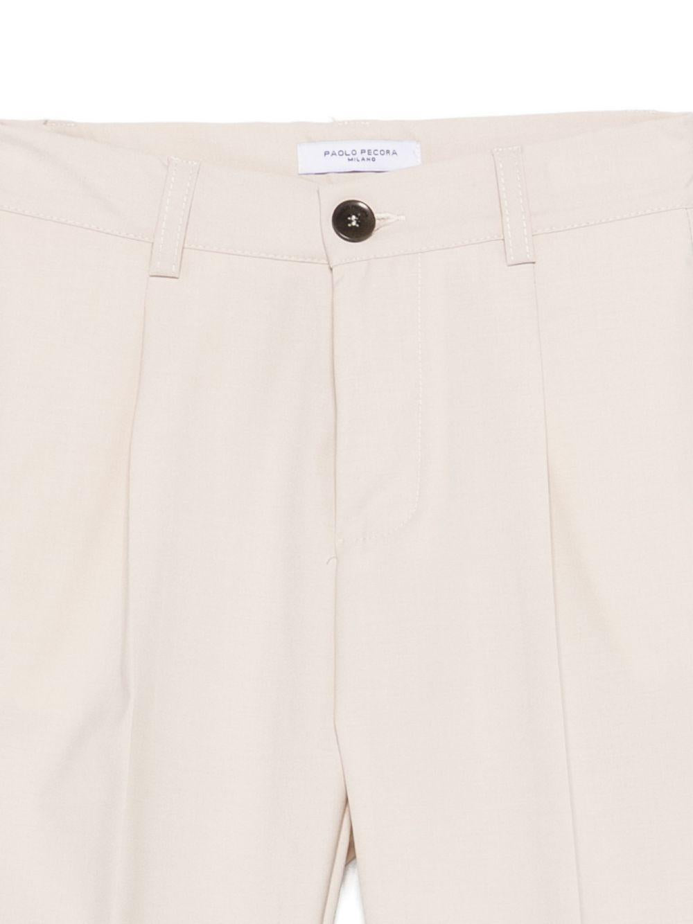 Abito a doppiopetto per bambino Paolo Pecora Kids beige con revers a lancia PP4268 BEIGE PAOLO PECORA KIDS