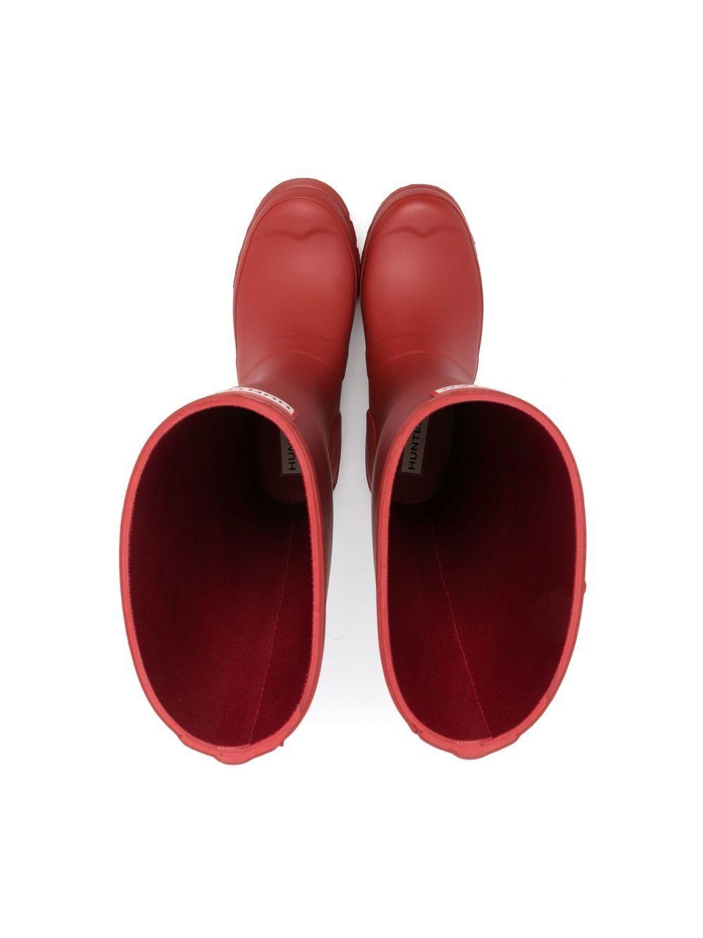 Stivali di gomma per bambini Hunter Kids rosso con dettaglio fibbia HFRJ0017252 MLR HUNTER
