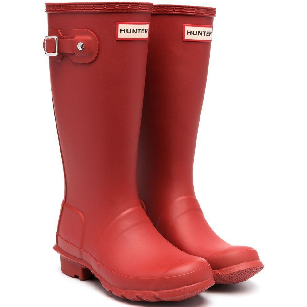 Stivali di gomma per bambini Hunter Kids rosso con dettaglio fibbia HFRJ0017252 MLR HUNTER
