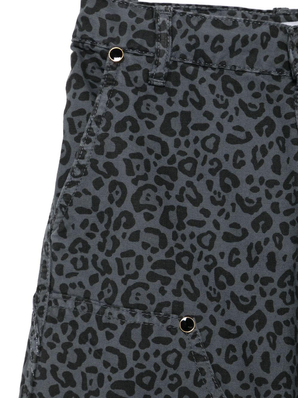 Pantaloni per bambina MSGM Kids grigi con stampa leopardata F5MSJGPA130 103 MSGM KIDS