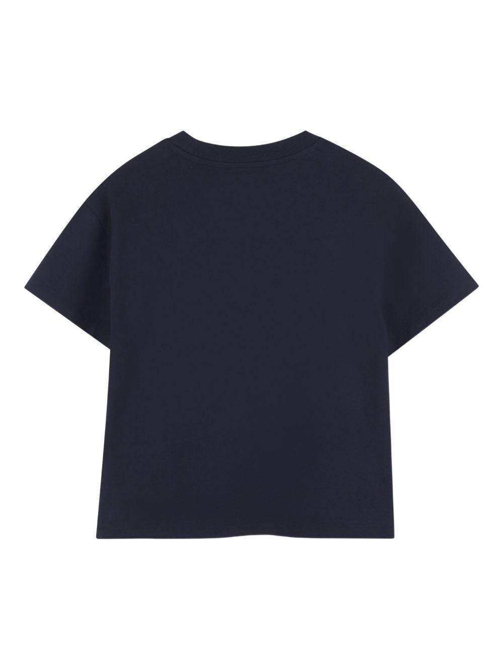 T-shirt per bambina Michael Kors Kids blu con stampa logo R30602 849 MICHAEL KORS KIDS