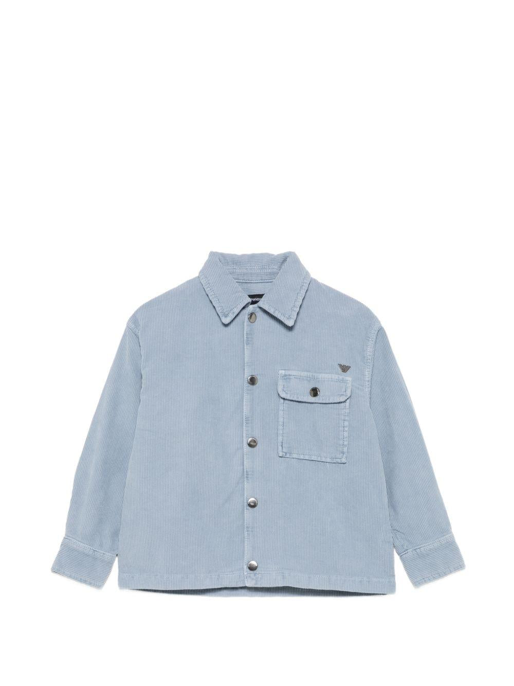Giacca per bambino Emporio Armani Kids azzurro chiaro con colletto classico EB001428 AF26401 U9366 EMPORIO ARMANI KIDS