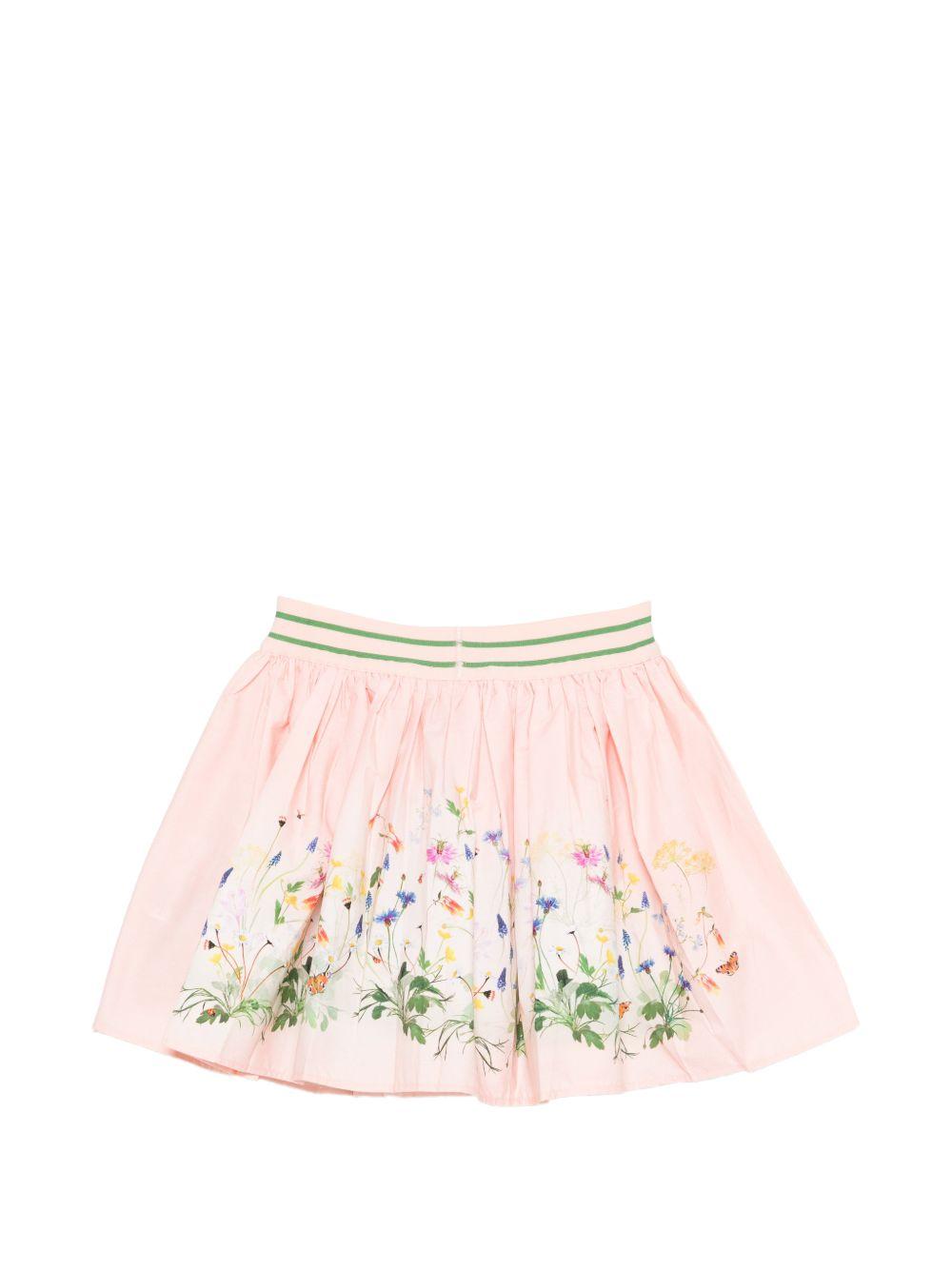 Gonna Brenda per bambina rosa con stampa con aniamali 2S26D127 5674 MOLO KIDS