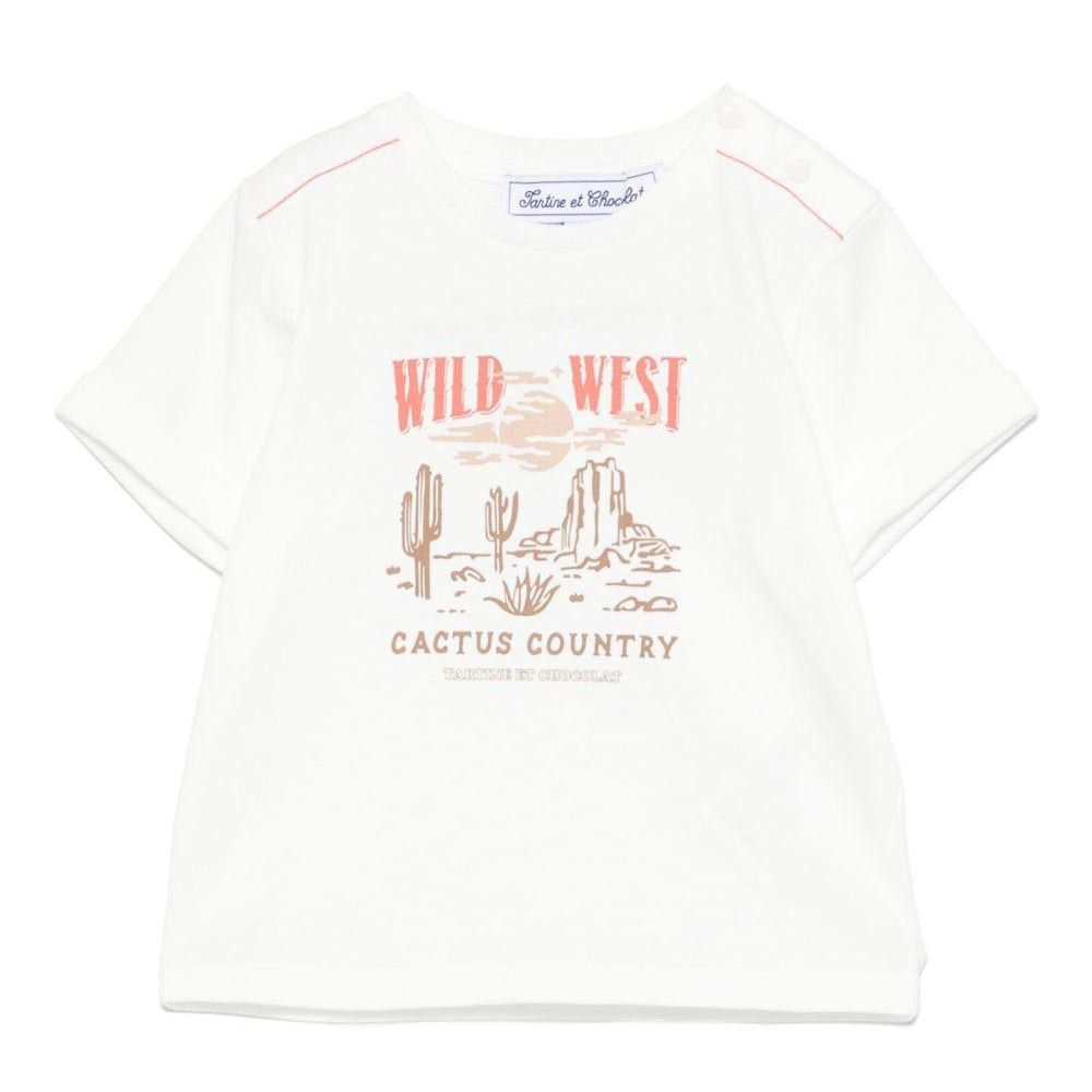 T-shirt per neonato Tartine Et Chocolat bianco con stampa CA10041 13 TArtine & Chocolat KIDS