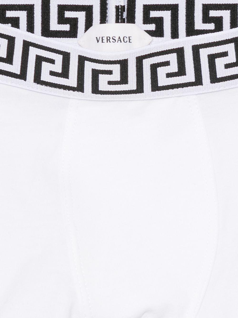 Set due boxer per bambino Versace Kids bianco e nero con stampa Greca 10252441A18280 2W020 VERSACE KIDS