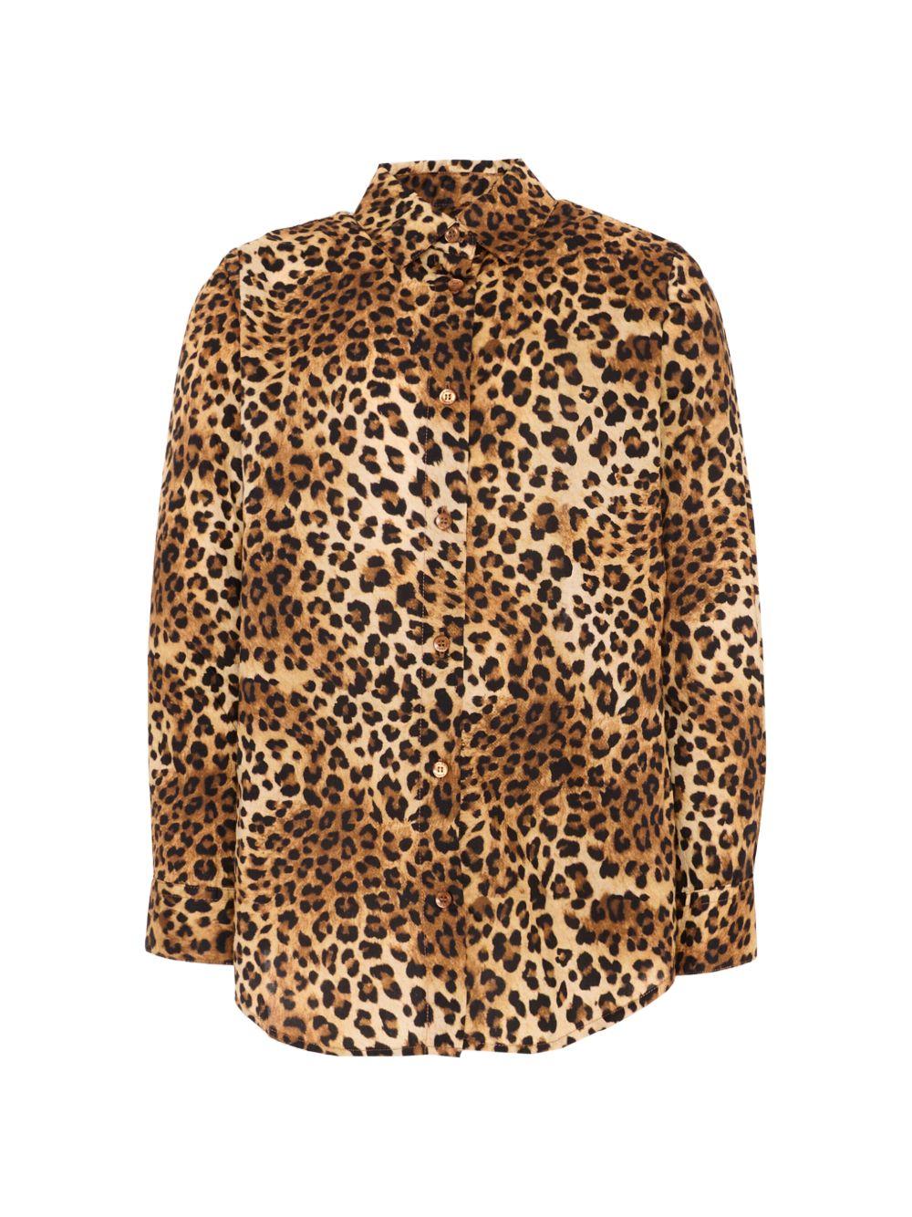 Camicia per bambina MC2 Saint Barth Kids animalier a maniche lunghe BRIG003 07520L MC2 ST. BARTH KIDS